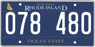 RI license plate 078480