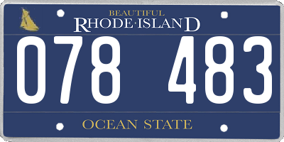 RI license plate 078483