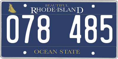 RI license plate 078485