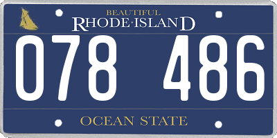 RI license plate 078486