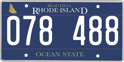 RI license plate 078488