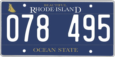 RI license plate 078495