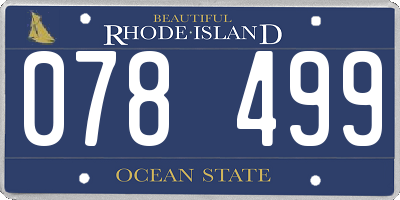 RI license plate 078499