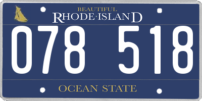 RI license plate 078518