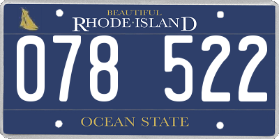 RI license plate 078522