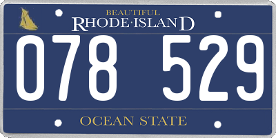 RI license plate 078529