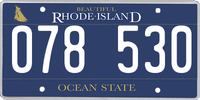 RI license plate 078530