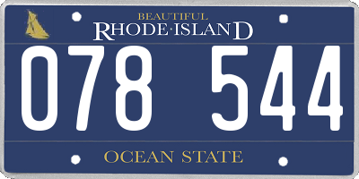 RI license plate 078544