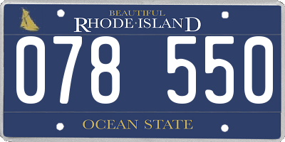 RI license plate 078550