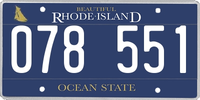 RI license plate 078551