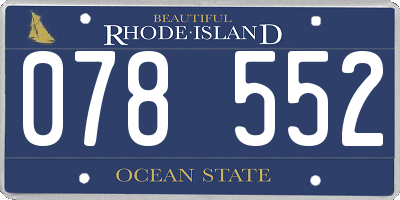 RI license plate 078552