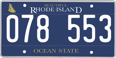 RI license plate 078553