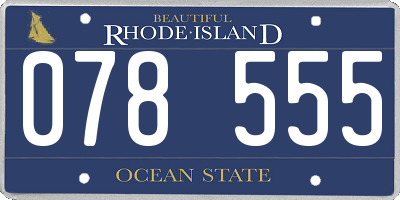 RI license plate 078555