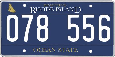 RI license plate 078556