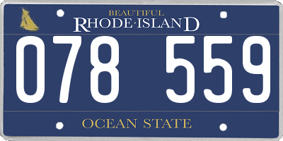 RI license plate 078559