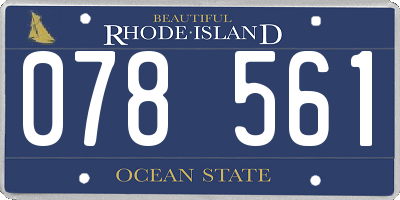 RI license plate 078561