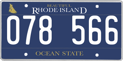 RI license plate 078566