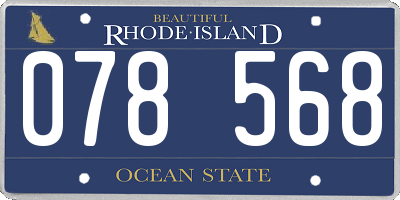 RI license plate 078568