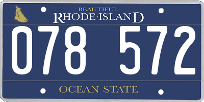 RI license plate 078572
