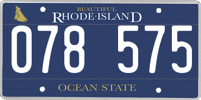 RI license plate 078575