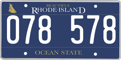 RI license plate 078578