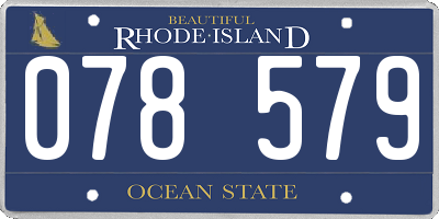RI license plate 078579