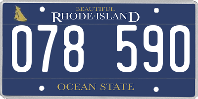 RI license plate 078590