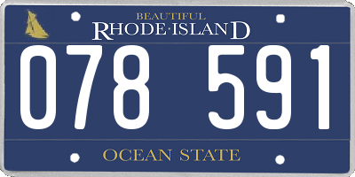 RI license plate 078591