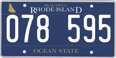 RI license plate 078595