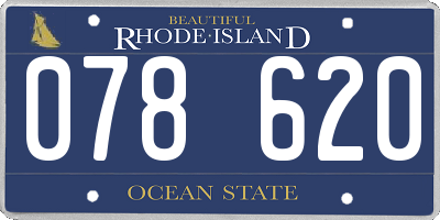 RI license plate 078620