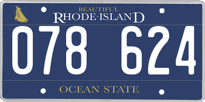 RI license plate 078624