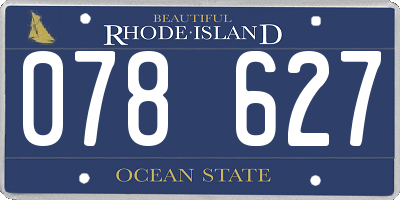 RI license plate 078627