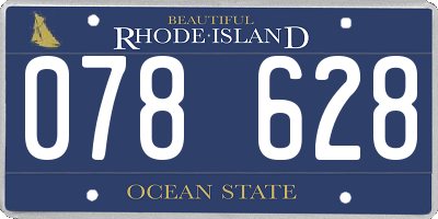 RI license plate 078628
