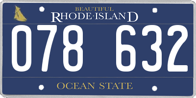 RI license plate 078632