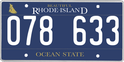 RI license plate 078633