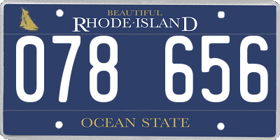 RI license plate 078656