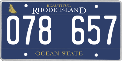 RI license plate 078657
