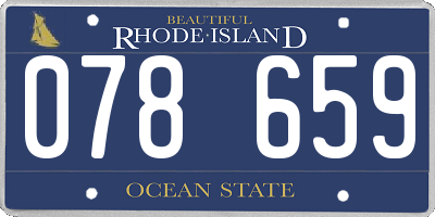 RI license plate 078659