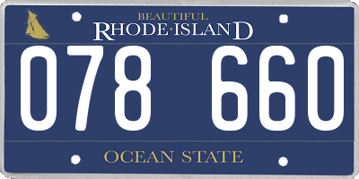 RI license plate 078660