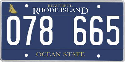 RI license plate 078665