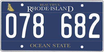 RI license plate 078682