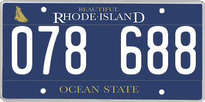 RI license plate 078688