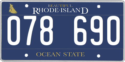 RI license plate 078690