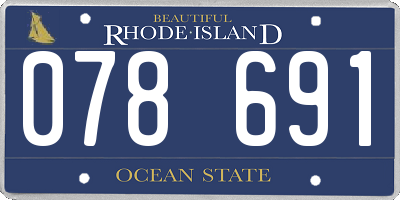 RI license plate 078691