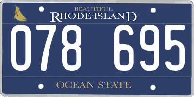 RI license plate 078695