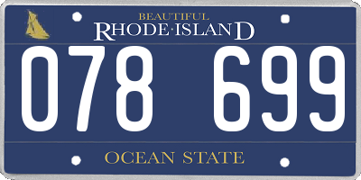 RI license plate 078699
