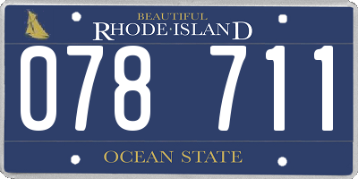 RI license plate 078711