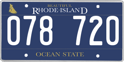RI license plate 078720
