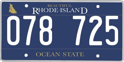 RI license plate 078725