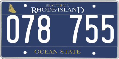RI license plate 078755